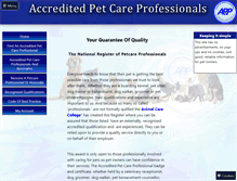 Tablet Screenshot of accreditedpetcareprofessional.org.uk
